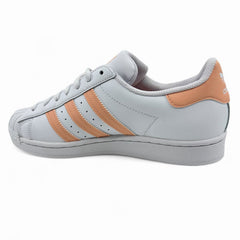 Adidas Superstar White Haze Coral Kids Size 7 Athletic Sneaker