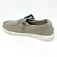 Hey Dude Womens Wendy Grey Slip On Comfort Lightweight Shoes