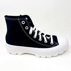 Converse Chuck Taylor All Star Lugged High Black White Platform Womens Sneakers