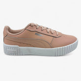 PUMA Carina 2.0 Rose Quartz Silver White Womens Athletic Sneaker
