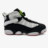 Jordan 6 Rings GS Black University Red White Kids Size 5 Athletic Sneaker