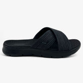 Skechers Go Walk Flex Butterfly Bliss Black Gray Womens Sandal Slip-On