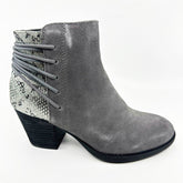 Skechers Homestead Wild Wraps Charcoal Womens Snake Skin Ankle Bootie