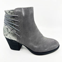 Skechers Homestead Wild Wraps Charcoal Womens Snake Skin Ankle Bootie
