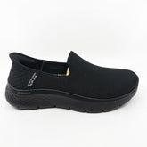 Skechers Go Walk Flex Relish Black Womens Wide Slip On Sneakers