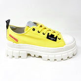 Palladium Revolt LO TX Aurora Yellow White Womens Platform Boots 97243 724