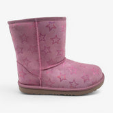 UGG Classic II Iridescent Star Orchid Pink Kids Girls Size 5 Shearling Style