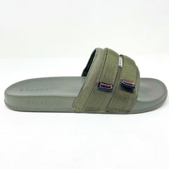 STNDRD Standard Los Angeles Monaco Double Strap Olive Womens Slide Sandals