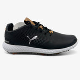PUMA Ignite Pwradapt Black Kids Size 2 Waterproof Golf Shoes