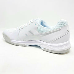 Asics Gel-Dedicate 5 White Silver Womens Tennis Court Shoes E757Y 0193