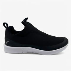 PUMA Laguna Fusion Slip On Black Silver Womens Spikeless Golf Shoes