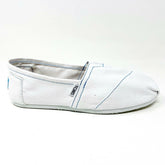 Toms Classics White Womens Slip On Casual Canvas Flat Shoes