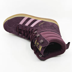 Adidas Gazelle Boot Maroon Wonder Orchid Gold Womens Athletic Sneakers