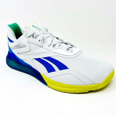 Reebok Nano X ReeCycle Chartreuse Blue Womens Cross Trainer Sneakers FY1067