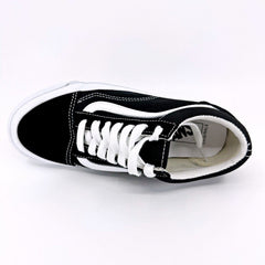 Vans Vault OG Old Skool LX (Suede Canvas) Black True White Womens Sneakers