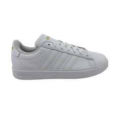 Adidas Grand Court 2.0 Cloud White Gold Metallic Womens Athletic Sneaker
