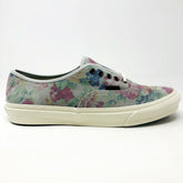 Vans Authentic Slim (Suede Floral) Marshmallow Gray Womens Casual Shoes