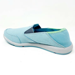 XtraTuf Yellowtail Sky Blue Slip Resistant Womens Canvas Slip On Work Shoes
