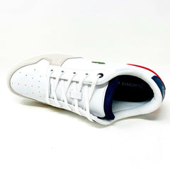 Lacoste Master Cup 120 2 SUJ Leather White Navy Red Kids Casual Sneakers