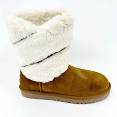 Koolaburra by UGG Dezi Short Chestnut Womens Size 8 Faux Fur Shearling Boots
