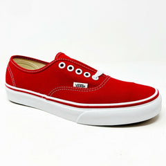 Vans Authentic True Red White Womens Original Classic Canvas Sneakers