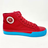 PF Flyer Center Hi Red Blue Womens Retro Casual Sneakers PM12OH1V