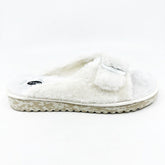 Dr Scholls Staycay OG Tofu White Faux Fur Womens Slippers Slide Sandals