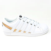 K-Swiss Ramli Court White Cracked Metallic Womens Casual Sneakers 96999 120