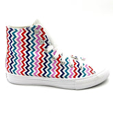 Converse CTAS Hi White University Red Zig Zag Kids Girls Casual Shoes 667192F