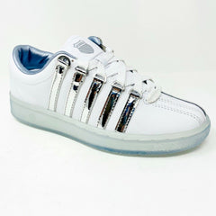 K Swiss Classic 2000 White Silver Kids Size 6 Sneakers 86564 155