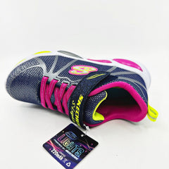 Skechers S Lights Shimmer Beams Sporty Glow Navy Multi Kids Girls Size 1