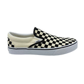 VANS Classic Slip On Checkerboard Black White Womens Wide Athletic Sneaker