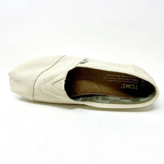 Toms Classics Natural Canvas Womens Slip On Casual Canvas Flat Shoes