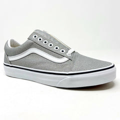 Vans Old Skool Silver True White Womens Classic Casual Sneakers