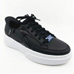 Skechers Cordova Classic New Reign Black White Womens Slip On Sneakers