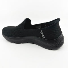 Skechers Go Walk Flex Relish Black Womens Wide Slip On Sneakers