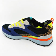 Skechers Sunny Street Animal Energy Blue Womens Comfort Athletic Sneakers