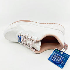 Skechers Bobs Squad 3 Star Flight White Light Pink Womens Size 6.5