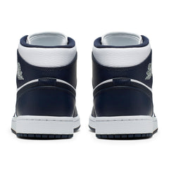 Air Jordan 1 Mid White Metallic Gold Obsidian