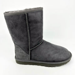 UGG Classic Short Grey Womens Size 6 Sheepskin Suede Boots