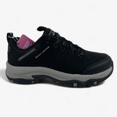 Skechers Trego Trail Destiny Black Charcoal Womens Wide Athletic Sneaker