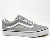 Vans Old Skool Silver True White Womens Classic Casual Sneakers