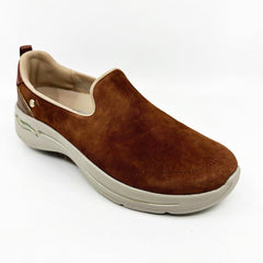 Skechers Go Walk Arch Fit Classy Voyage Cognac Brown Womens Comfort Shoes