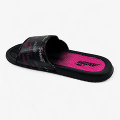 AND1 Gel Slide Black White Pink Glo Womens Sandal Slide