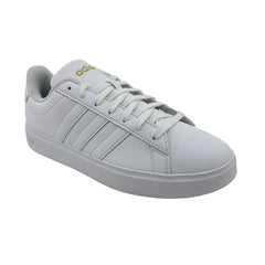Adidas Grand Court 2.0 Cloud White Gold Metallic Womens Athletic Sneaker