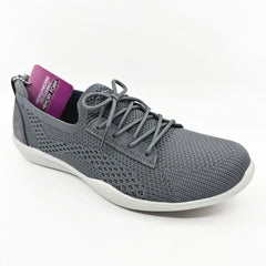 Skechers Newbury St Casually Charcoal Womens Slip On Sneakers