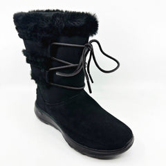 Skechers On The Go Joy Cyclone Black Womens Size 7 Comfort Shearling Boots