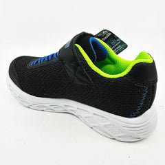 Skechers S Lights Dunamic Flash Black Blue Lime Kids Boys Size 11 Sneakers