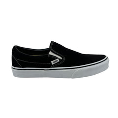VANS Classic Slip On Black White Womens Athletic Sneaker