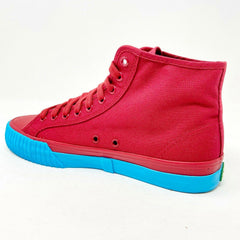 PF Flyer Center Hi Red Blue Womens Retro Casual Sneakers PM12OH1V